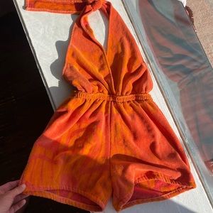 Terry cloth Beach romper coverup